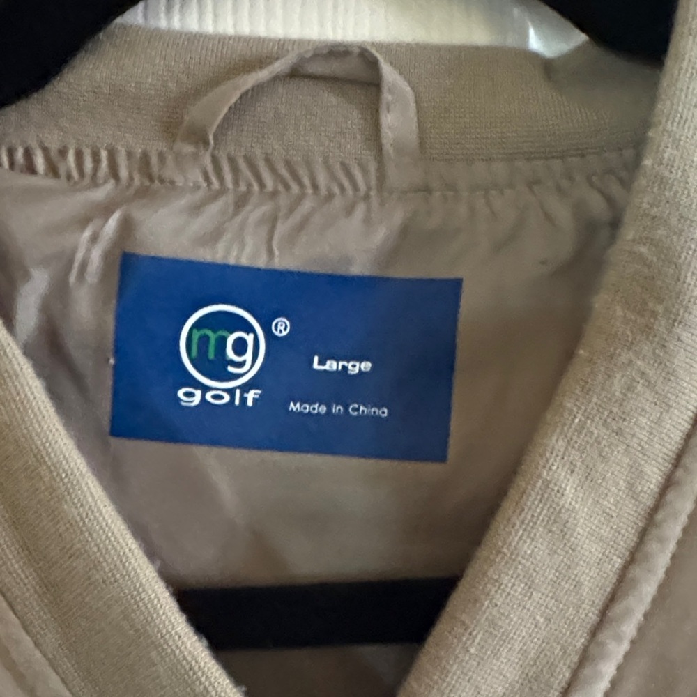 Men's Light Gray Golf Pullover Jacket - Picture 3 of 5